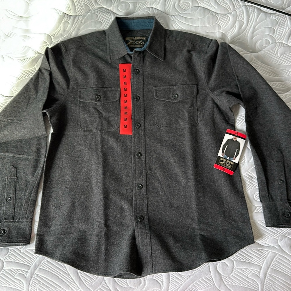 Grizzly Mountain Charcoal Flannel Chamois Medium